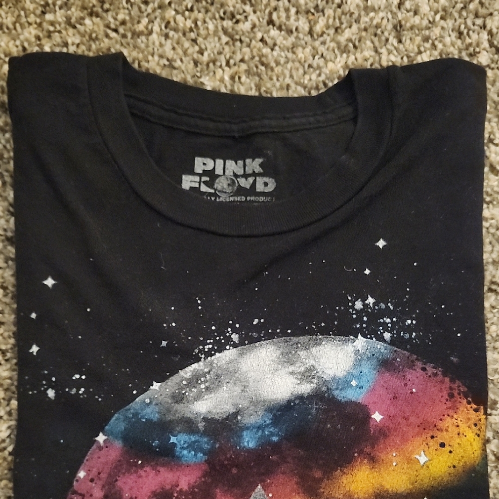 Pink Floyd Black and Pink Short Sleeve Tee